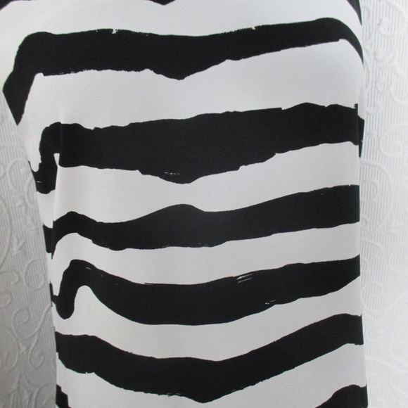 RACHAEL ZOE black white wave stripe maxi dress s10 - Picture 5 of 5